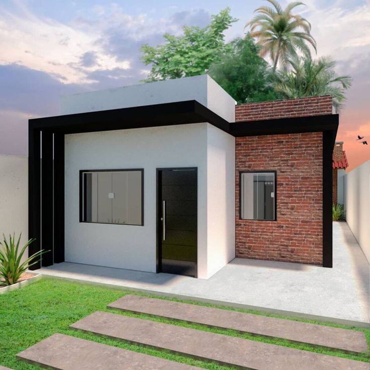 fachadas casas pequenas 1 - Descubra 29 Ideias de Fachadas Lindas para Casas Pequenas
