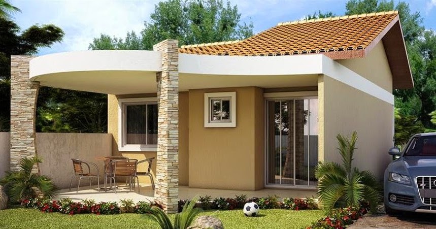 fachadas casas pequenas 5 - Descubra 29 Ideias de Fachadas Lindas para Casas Pequenas