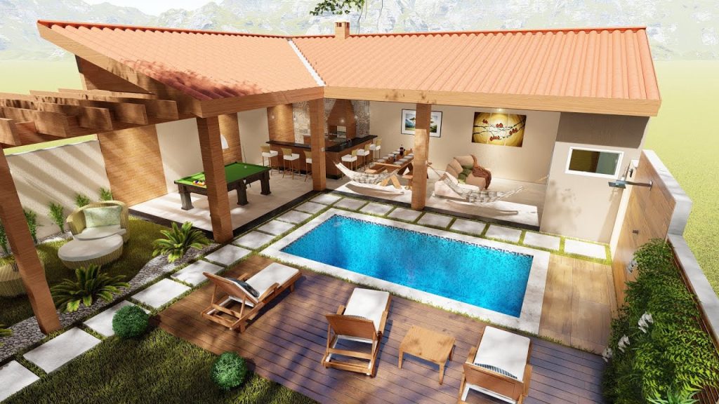 Planta em L com Espaco Gourmet 2 1024x576 - Estas Plantas de Casas Pequenas Vão Te Surpreender – Confira as Melhores Ideias para Inspirar Seu Próximo Projeto!