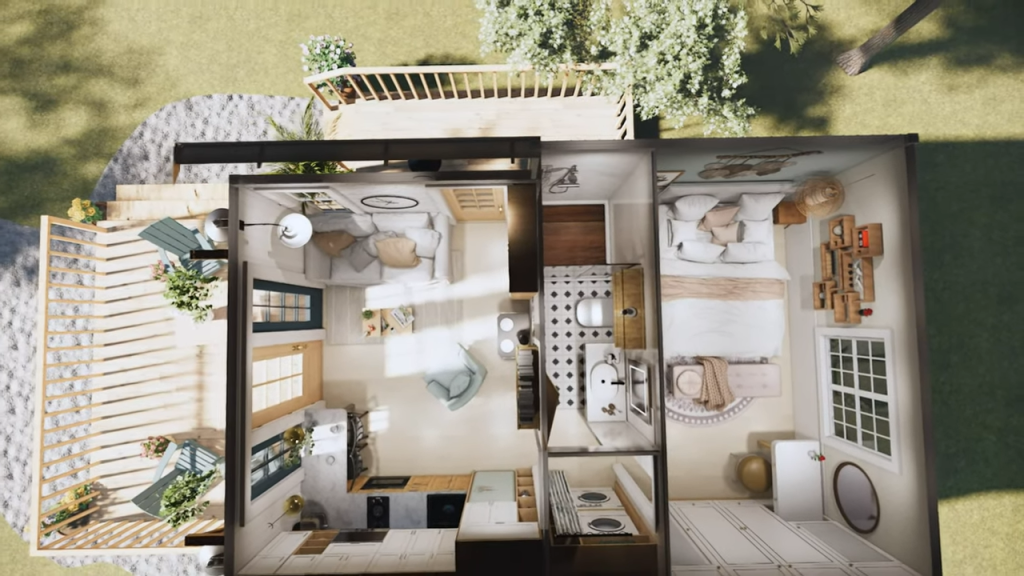 A Tiny House Perfeita para Casais 16 1024x576 - A Tiny House Perfeita para Casais