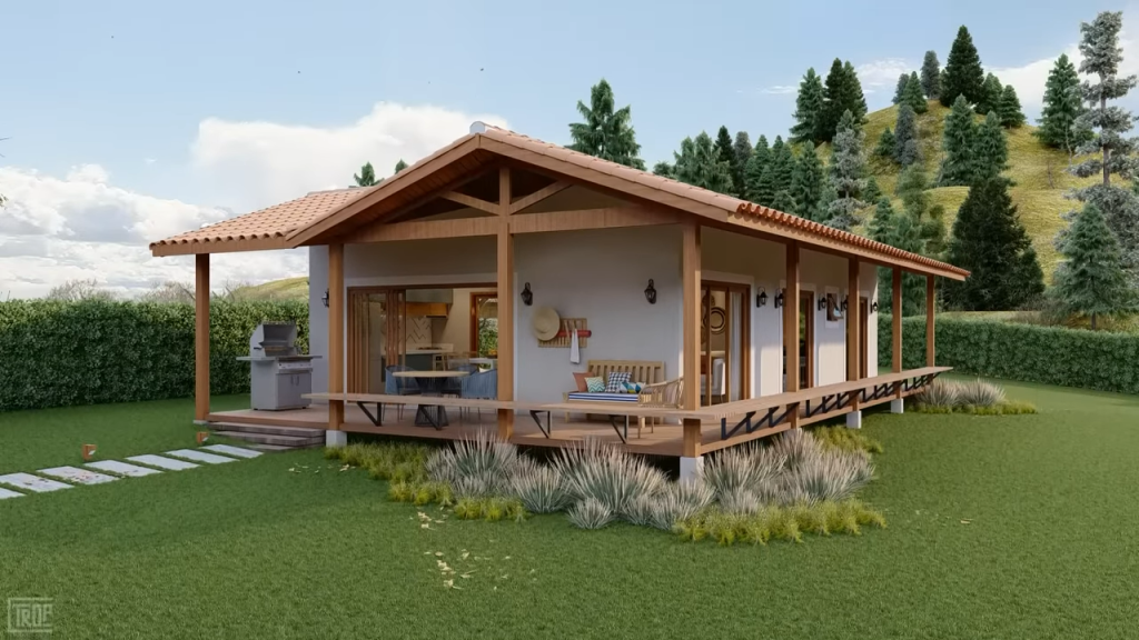 Casa Pequena Pratica Entrelacada com a Natureza 2 1024x576 - Casas Pequenas Práticas Entrelaçadas com a Natureza