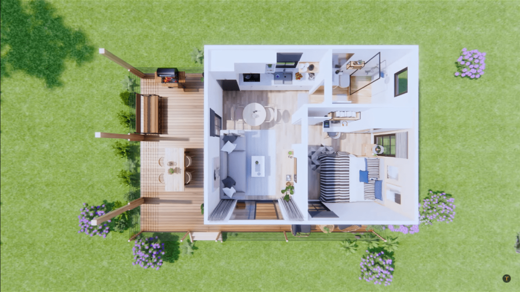 Casa Pequena de 30m2 Funcionalidade e Conforto 11 1024x576 - Casa Pequena de 30m&sup2;: Funcionalidade e Conforto