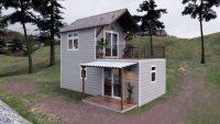 Casa Pequena, Perfeita para Pequenos Espaços: 65m² em Dois Andares