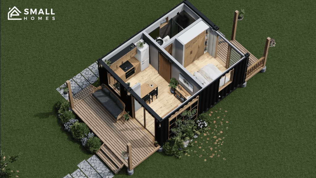Container de Sonhos 13 1024x576 - Container de Sonhos: Como Criar um Lar Acolhedor em 40m²
