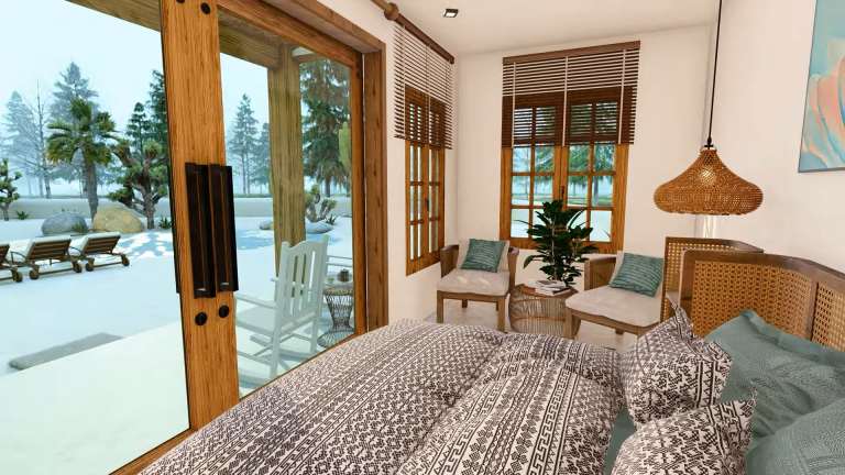 Inspiração de Design de Casa Tropical Minimalista - Casas Fabricadas