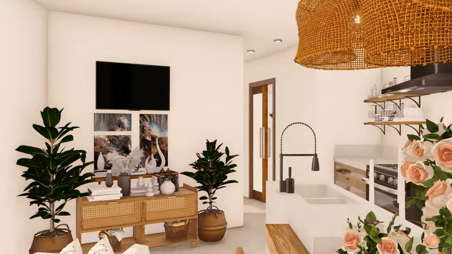 Inspiração de Design de Casa Tropical Minimalista - Casas Fabricadas