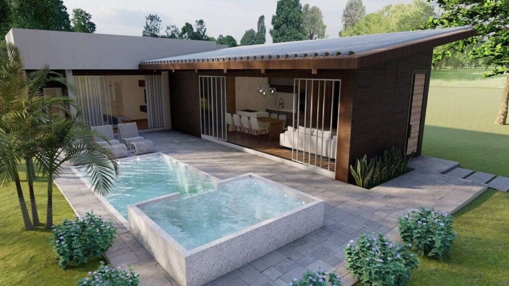 L Shaped Tiny House Designed from Wood and Concrete 1024x576 1 - Tiny house em forma de L projetada com madeira e concreto