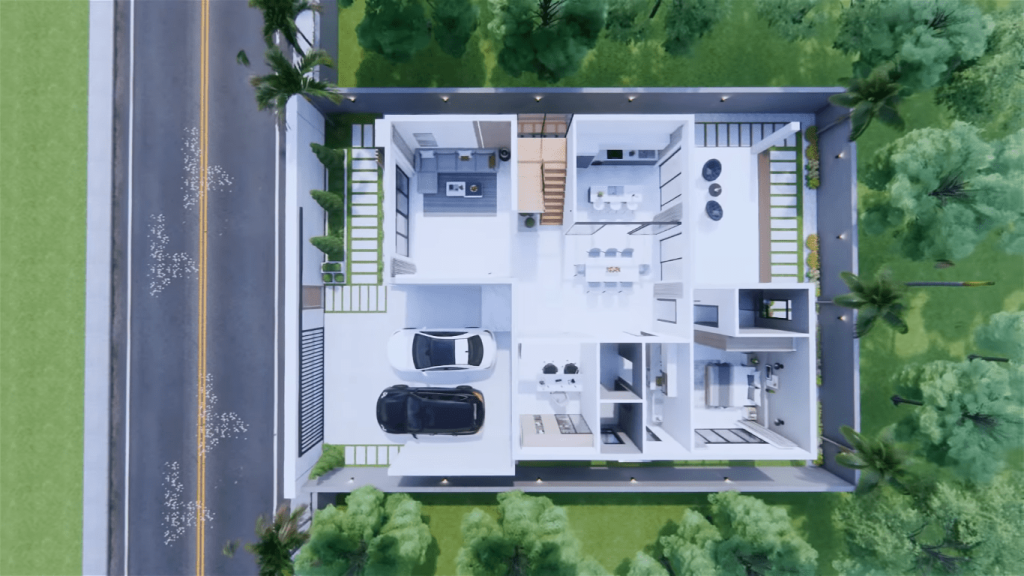 Projeto de Casa Moderna de Dois Andares 13 1024x576 - Projeto de Casa Moderna de Dois Andares