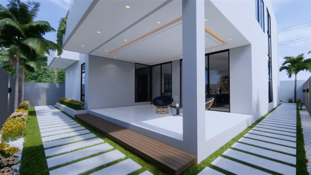 Projeto de Casa Moderna de Dois Andares 3 1024x576 - Projeto de Casa Moderna de Dois Andares