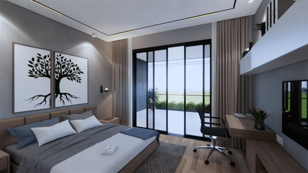 Projeto de Casa Moderna de Dois Andares 8 1024x576 - Projeto de Casa Moderna de Dois Andares