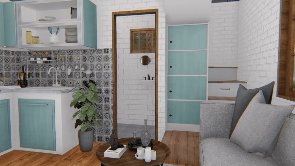Projeto de Casa Tiny com Loft 16 metros Quadrados de Eficiencia e Estilo 5 1024x576 - Projeto de Casa Tiny com Loft: 16 metros Quadrados de Eficiência e Estilo