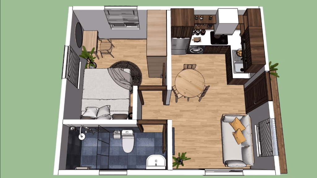 Casa pequena de 40 metros quadrados 3 - Casa pequena de 40 metros quadrados